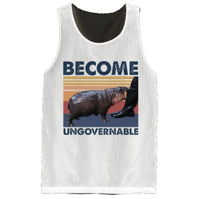 Become Ungovernable Moo Deng Cute Baby Hippo Funny Hippo Mesh Reversible Basketball Jersey Tank