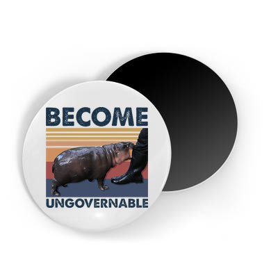 Become Ungovernable Moo Deng Cute Baby Hippo Funny Hippo Magnet