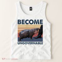 Become Ungovernable Moo Deng Cute Baby Hippo Funny Hippo Tank Top