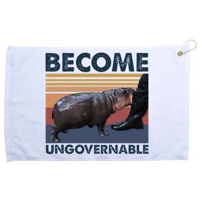 Become Ungovernable Moo Deng Cute Baby Hippo Funny Hippo Grommeted Golf Towel