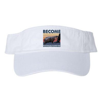 Become Ungovernable Moo Deng Cute Baby Hippo Funny Hippo Visor