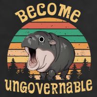Become Ungovernable Moo Deng Baby Pygmy Hippo Cool Comfort Performance Bucket Hat