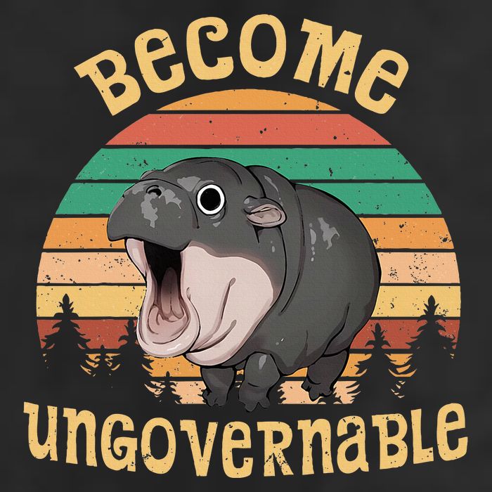 Become Ungovernable Moo Deng Baby Pygmy Hippo Cool Comfort Performance Bucket Hat