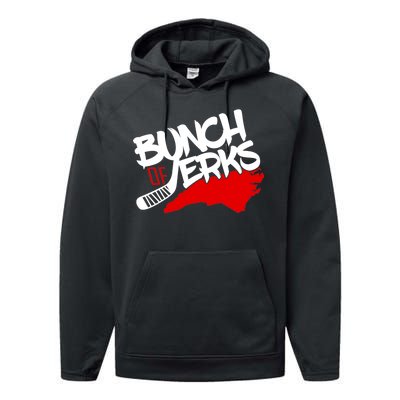 Bunch Of Jerks Carolina Hockey Performance Fleece Hoodie