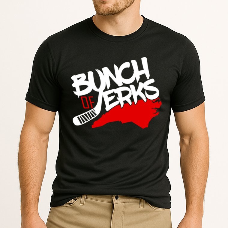 Bunch Of Jerks Carolina Hockey Cooling Performance Crew T-Shirt