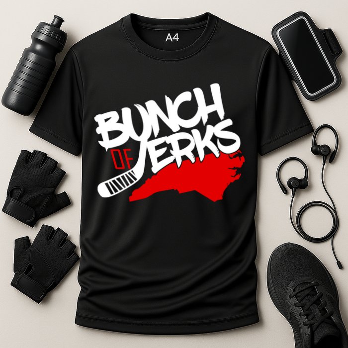 Bunch Of Jerks Carolina Hockey Cooling Performance Crew T-Shirt