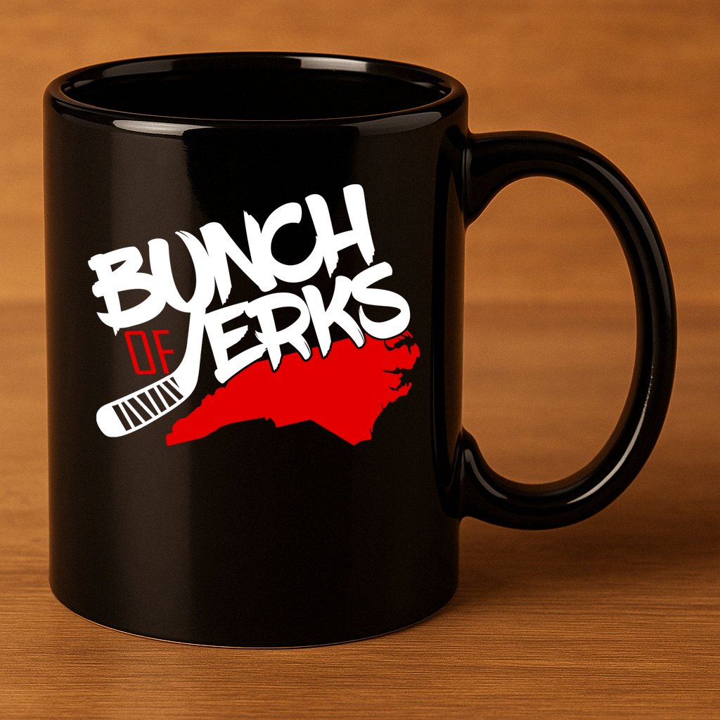 Bunch Of Jerks Carolina Hockey 11oz C Handle Ceramic Mug