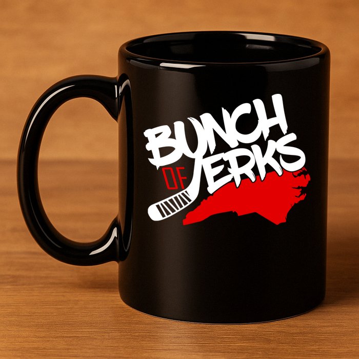 Bunch Of Jerks Carolina Hockey 11oz C Handle Ceramic Mug