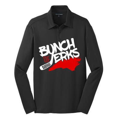 Bunch Of Jerks Carolina Hockey Silk Touch Performance Long Sleeve Polo