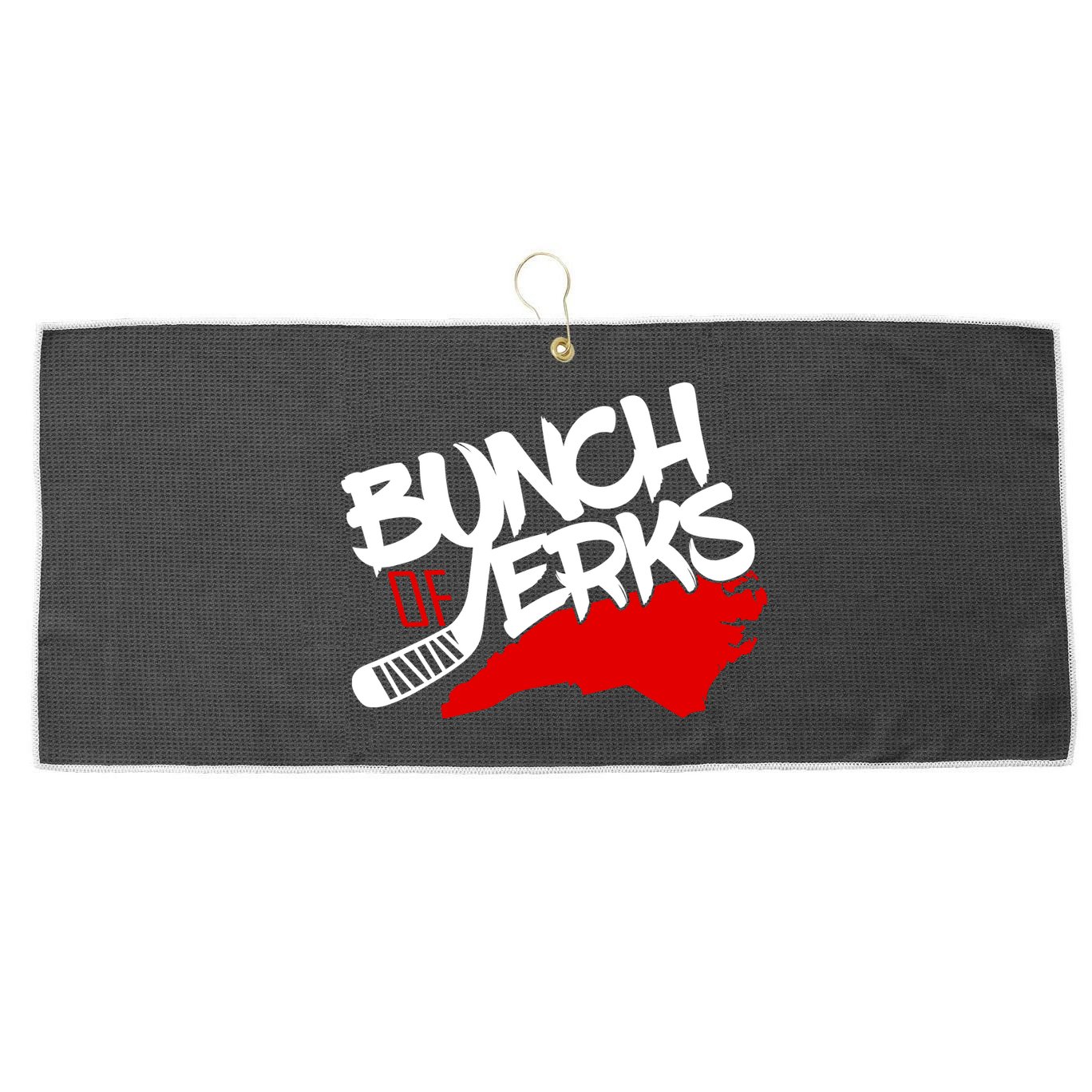 Bunch Of Jerks Carolina Hockey Large Microfiber Waffle Golf Towel