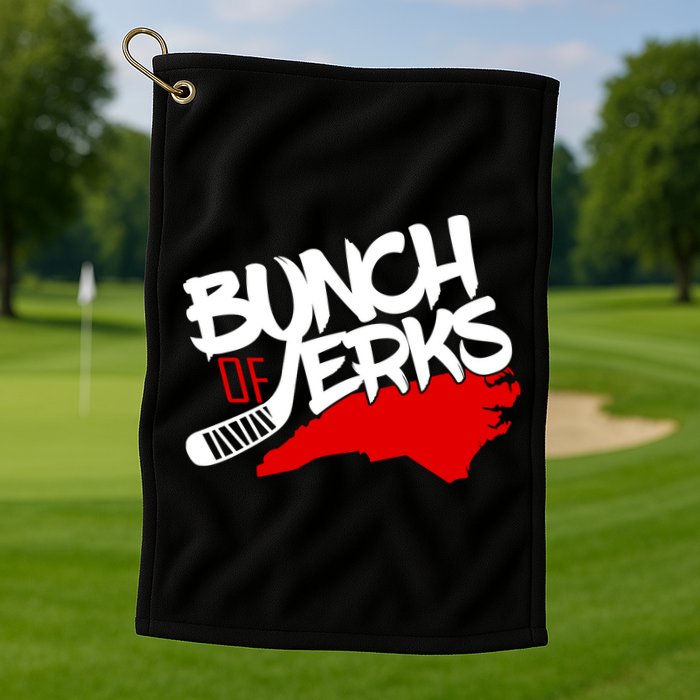 Bunch Of Jerks Carolina Hockey Golf Towel