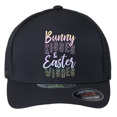 Bunny Kiss And Easter Wishes Cute Flexfit Unipanel Trucker Cap