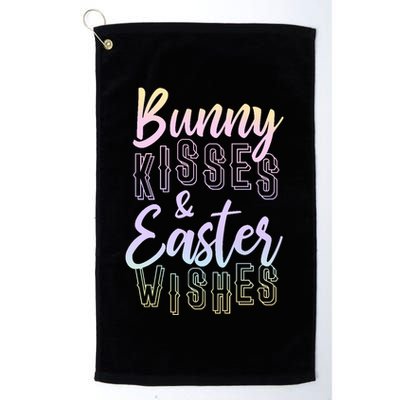 Bunny Kiss And Easter Wishes Cute Golf Towel