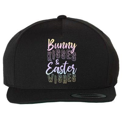 Bunny Kiss And Easter Wishes Cute Wool Snapback Cap