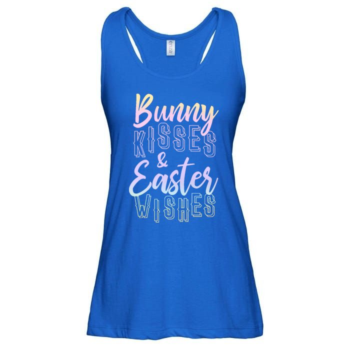 Bunny Kiss And Easter Wishes Cute Ladies Essential Flowy Tank