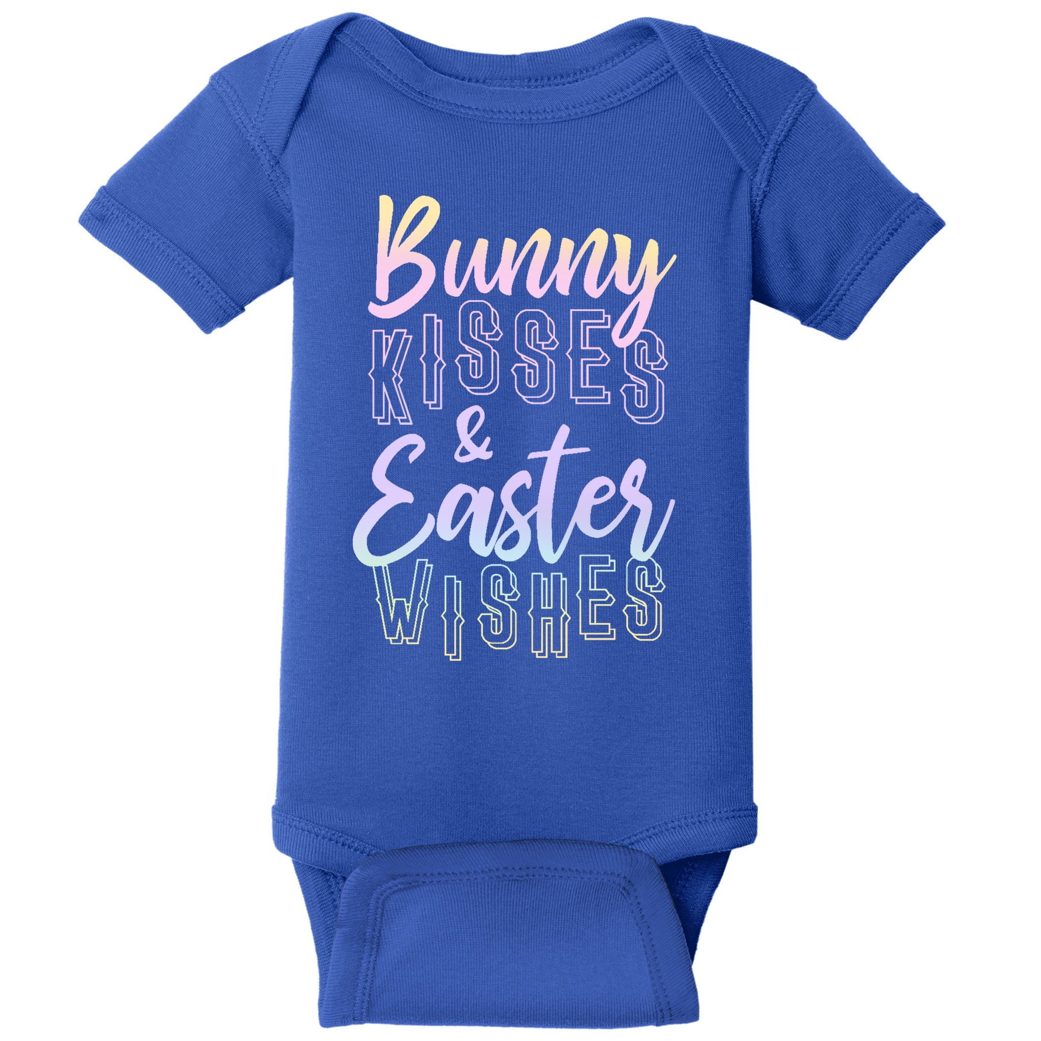 Bunny Kiss And Easter Wishes Cute Baby Bodysuit