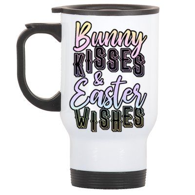 Bunny Kiss And Easter Wishes Cute Stainless Steel Travel Mug