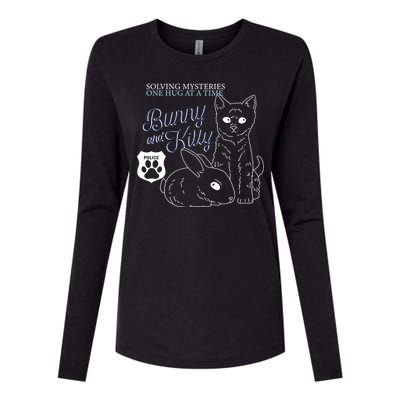 Bunny Kitty Police Solving Mysteries One Hug At A Time Womens Cotton Relaxed Long Sleeve T-Shirt