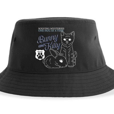 Bunny Kitty Police Solving Mysteries One Hug At A Time Sustainable Bucket Hat