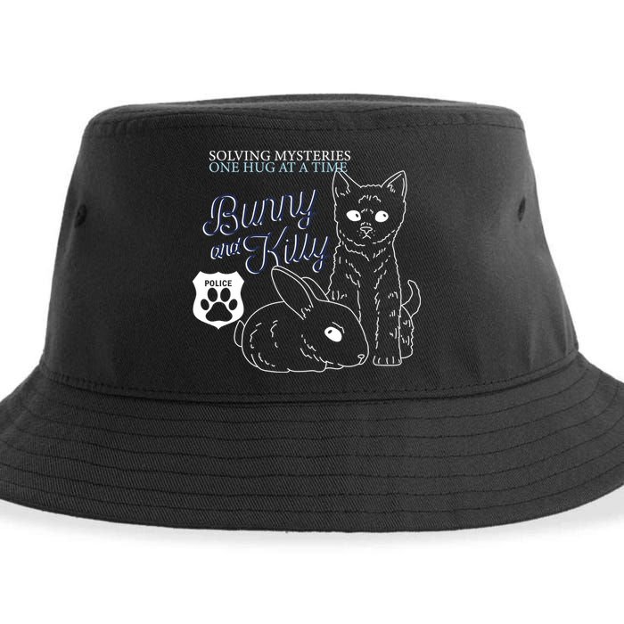 Bunny Kitty Police Solving Mysteries One Hug At A Time Sustainable Bucket Hat