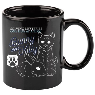 Bunny Kitty Police Solving Mysteries One Hug At A Time 11oz C Handle Ceramic Mug