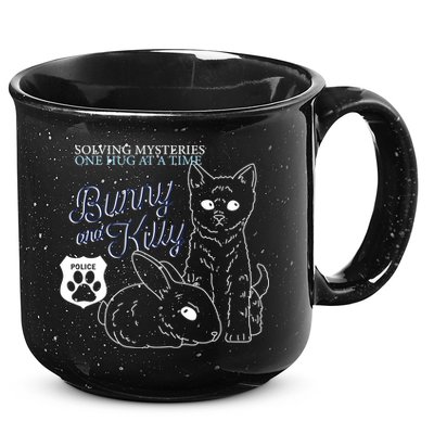 Bunny Kitty Police Solving Mysteries One Hug At A Time 15oz Campfire Ceramic Mug