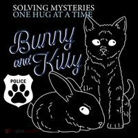 Bunny Kitty Police Solving Mysteries One Hug At A Time Drawstring Bag