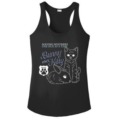 Bunny Kitty Police Solving Mysteries One Hug At A Time Ladies PosiCharge Competitor Racerback Tank