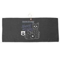 Bunny Kitty Police Solving Mysteries One Hug At A Time Large Microfiber Waffle Golf Towel