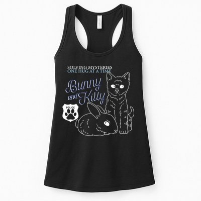 Bunny Kitty Police Solving Mysteries One Hug At A Time Womens Tank Top