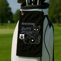 Bunny Kitty Police Solving Mysteries One Hug At A Time Golf Towel