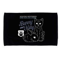 Bunny Kitty Police Solving Mysteries One Hug At A Time Microfiber Hand Towel