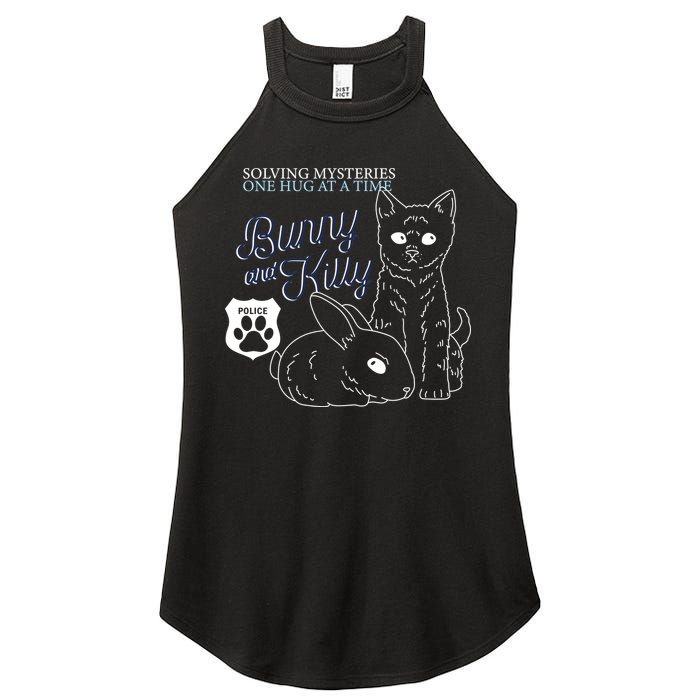 Bunny Kitty Police Solving Mysteries One Hug At A Time Women's Perfect Tri Rocker Tank