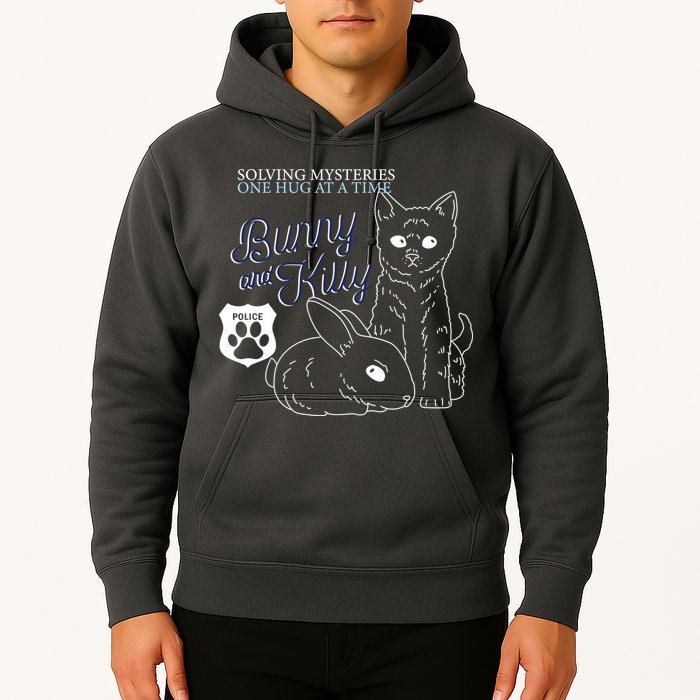 Bunny Kitty Police Solving Mysteries One Hug At A Time Hoodie