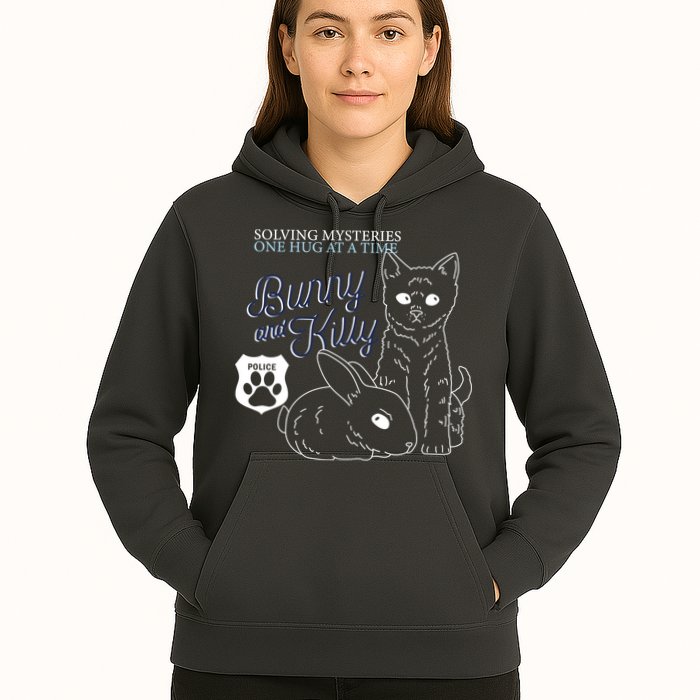 Bunny Kitty Police Solving Mysteries One Hug At A Time Hoodie