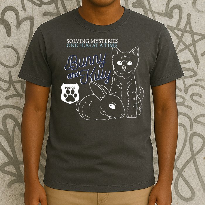 Bunny Kitty Police Solving Mysteries One Hug At A Time T-Shirt