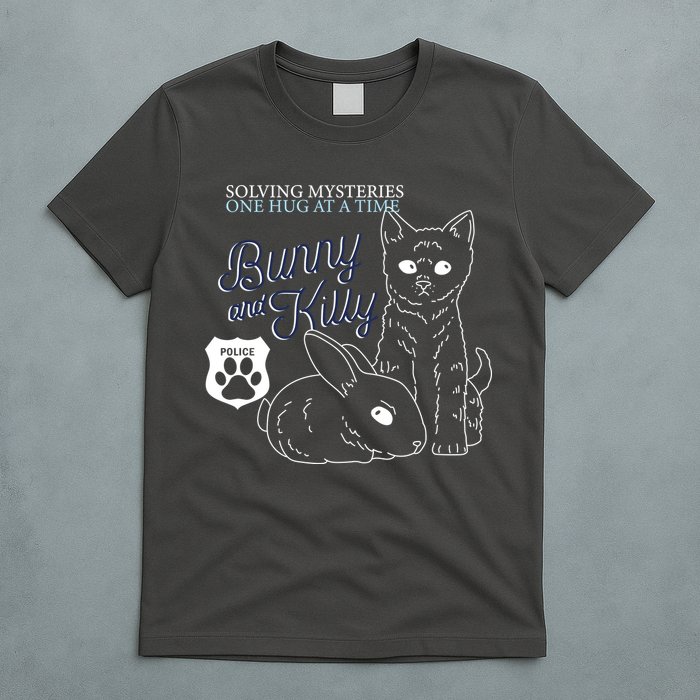 Bunny Kitty Police Solving Mysteries One Hug At A Time T-Shirt