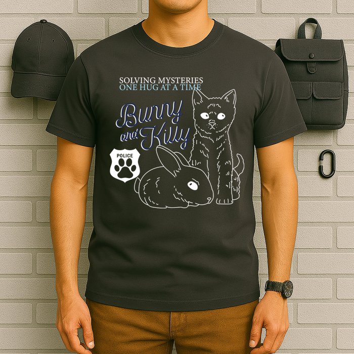 Bunny Kitty Police Solving Mysteries One Hug At A Time T-Shirt