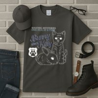 Bunny Kitty Police Solving Mysteries One Hug At A Time Tall T-Shirt