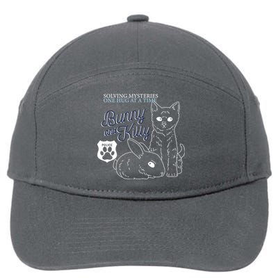 Bunny Kitty Police Solving Mysteries One Hug At A Time 7-Panel Snapback Hat