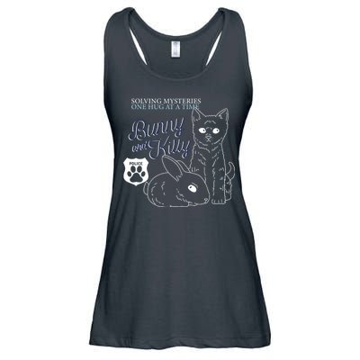 Bunny Kitty Police Solving Mysteries One Hug At A Time Ladies Essential Flowy Tank