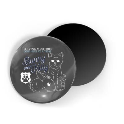 Bunny Kitty Police Solving Mysteries One Hug At A Time Magnet