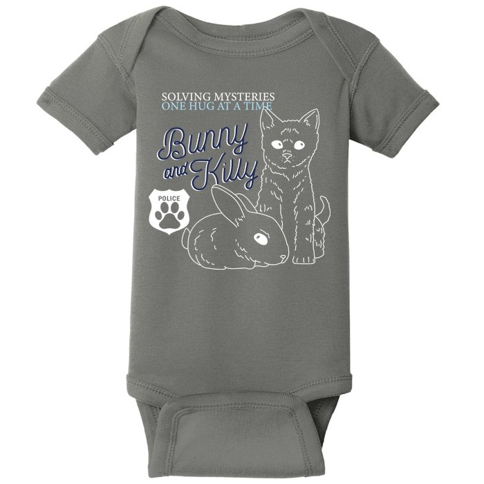Bunny Kitty Police Solving Mysteries One Hug At A Time Baby Bodysuit