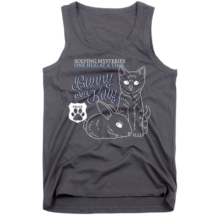 Bunny Kitty Police Solving Mysteries One Hug At A Time Tank Top