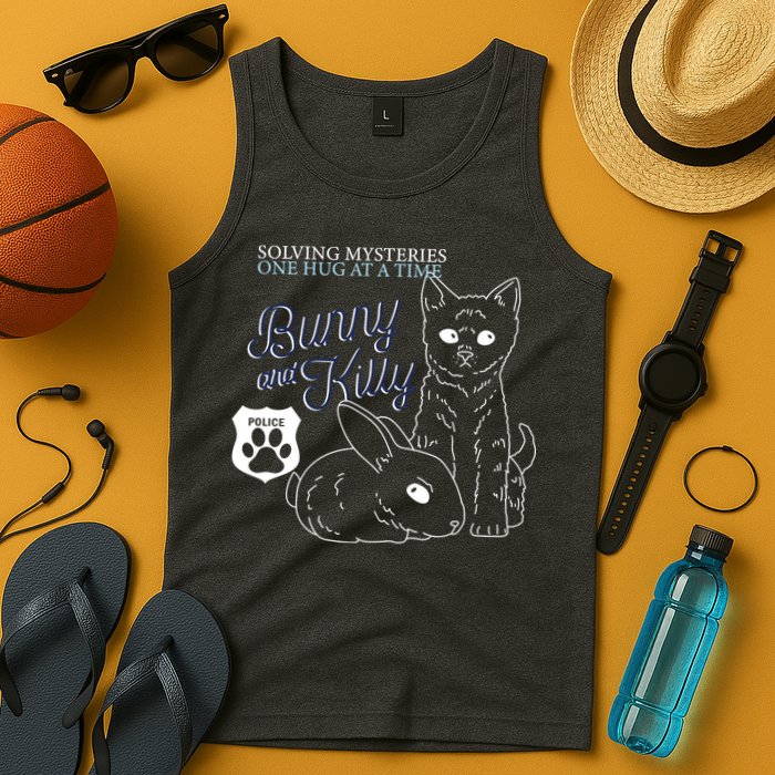 Bunny Kitty Police Solving Mysteries One Hug At A Time Tank Top