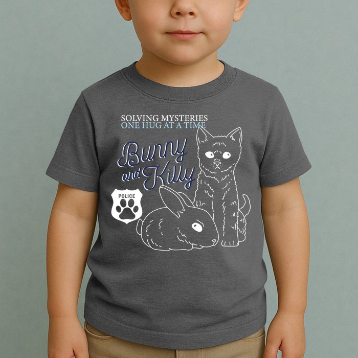 Bunny Kitty Police Solving Mysteries One Hug At A Time Toddler T-Shirt