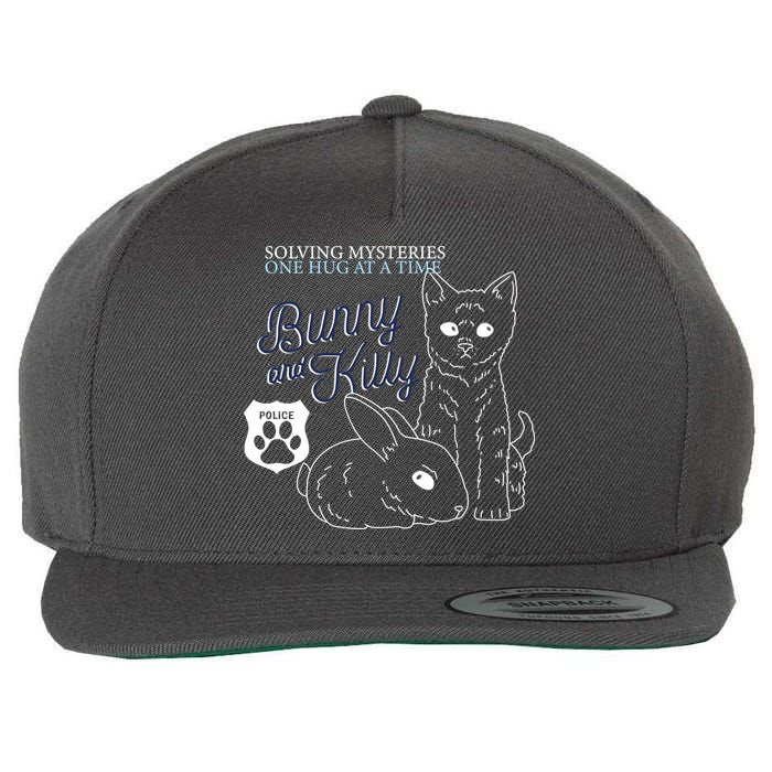 Bunny Kitty Police Solving Mysteries One Hug At A Time Wool Snapback Cap