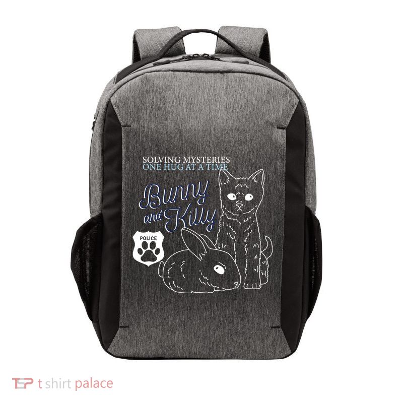 Bunny Kitty Police Solving Mysteries One Hug At A Time Vector Backpack