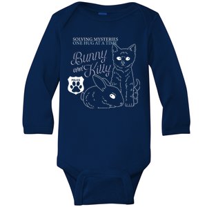 Bunny Kitty Police Solving Mysteries One Hug At A Time Baby Long Sleeve Bodysuit