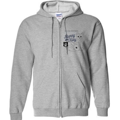 Bunny Kitty Police Solving Mysteries One Hug At A Time Full Zip Hoodie